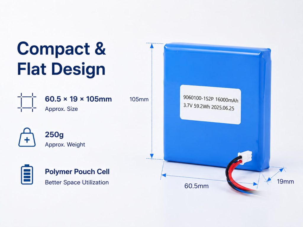 16000mAh 3.7V Polymer Battery Pack 0