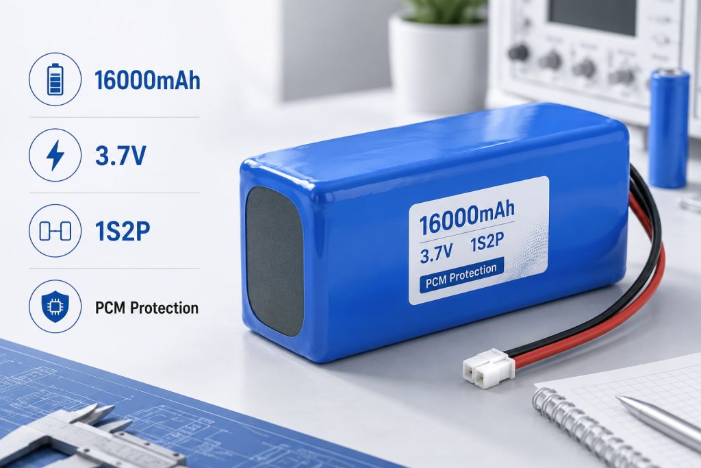 16000mAh 3.7V Polymer Battery Pack2