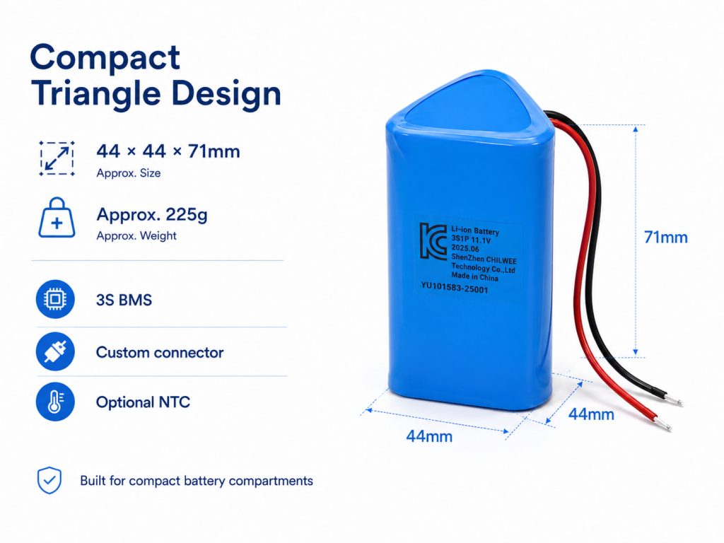 21700 3S1P 4900mAh triangle battery pack11