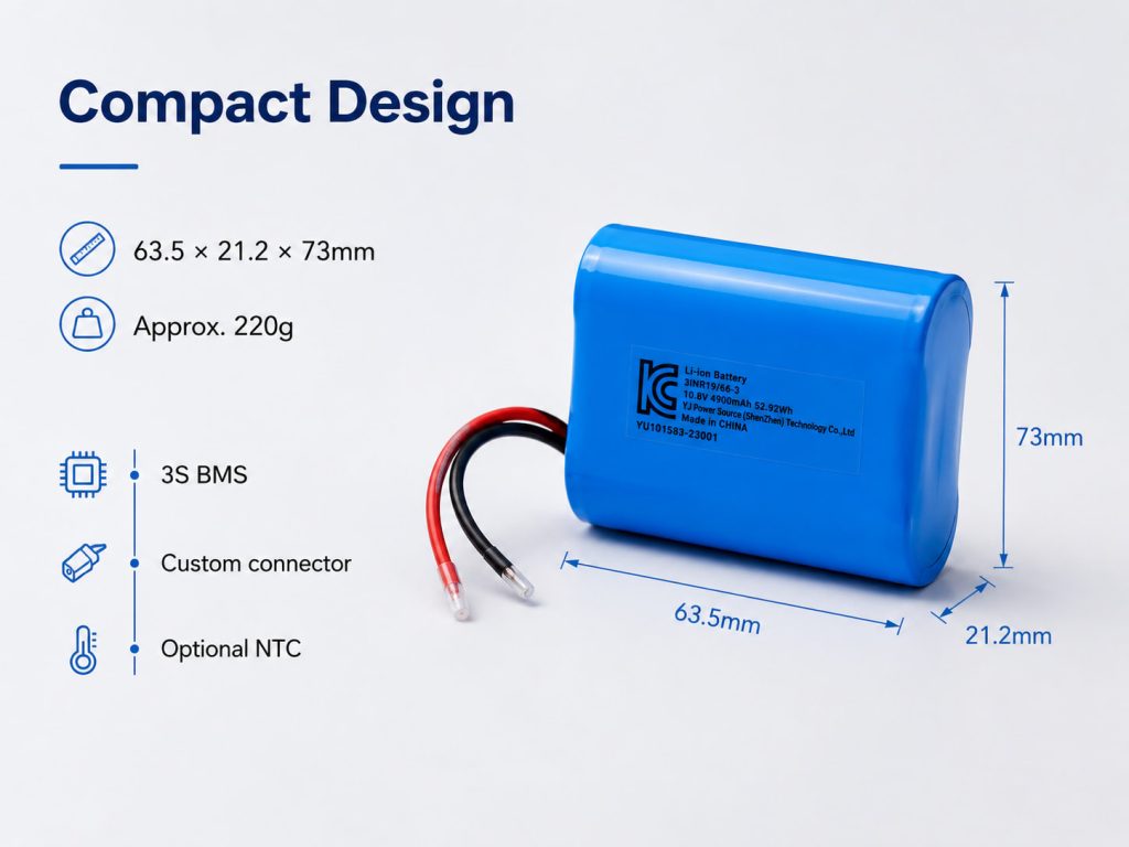 21700 3S1P Battery Pack