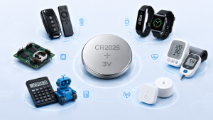 CR2025 battery 3V for remote controls, wearable devices, medical monitors, IoT sensors, calculators, toys, and electronic modules
