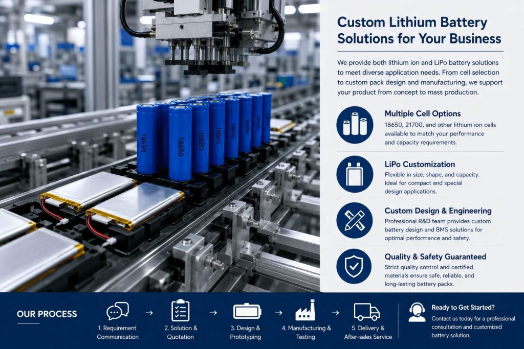 Custom lithium battery solutions for business applications